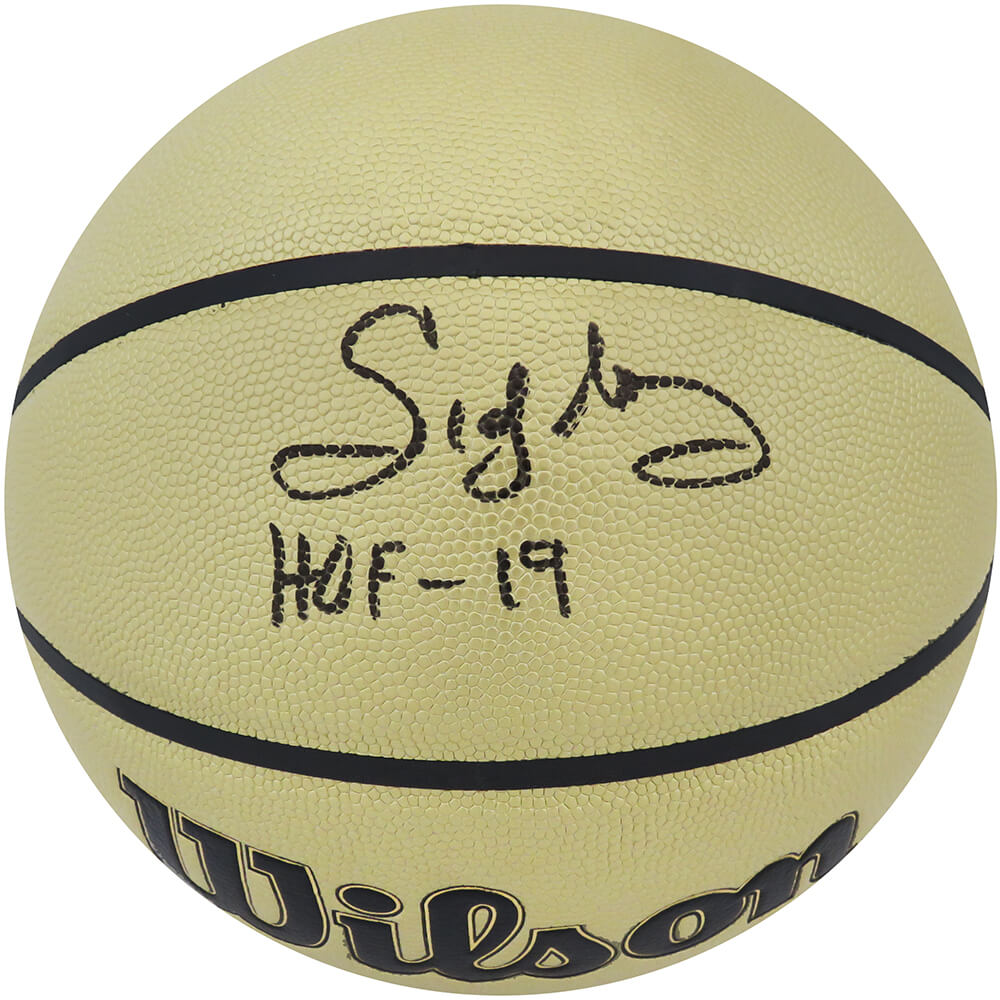 Sidney Moncrief Autographed Wilson Gold NBA Basketball w/ HOF?19-Powers Sports Memorabilia