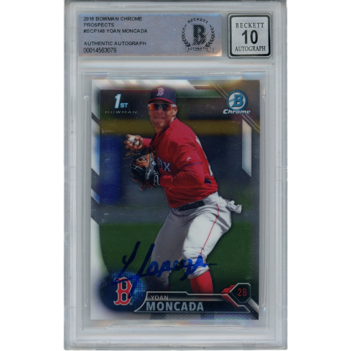 Yoan Moncada Chicago White Sox Signed Card - Beckett Beckett-Powers Sports Memorabilia