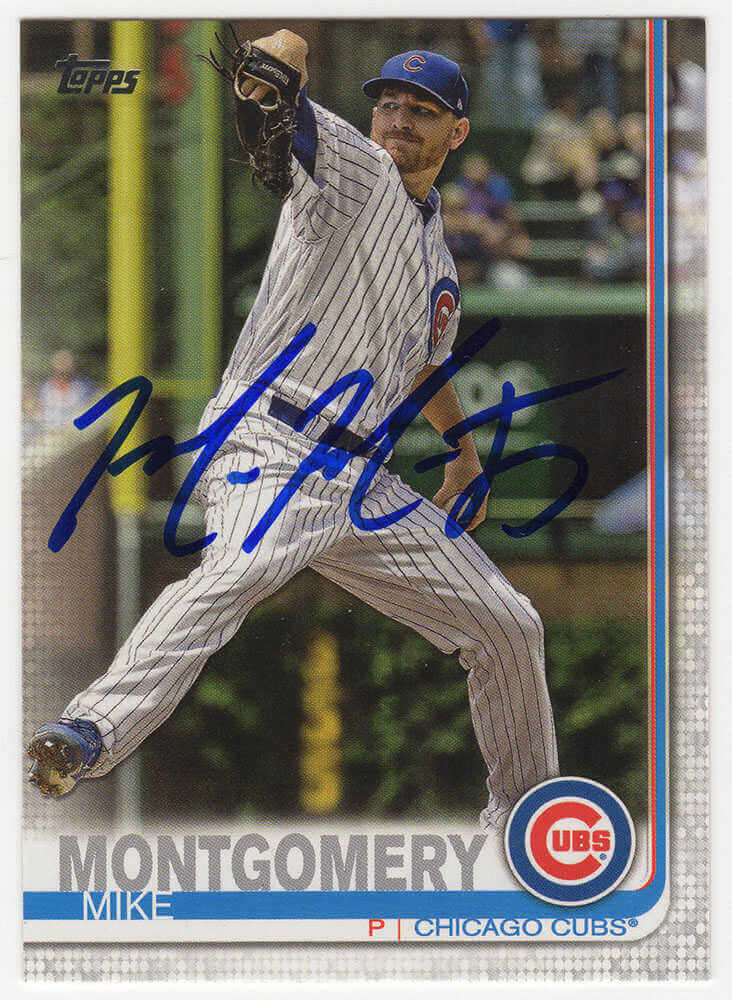 Mike Montgomery Autographed Chicago Cubs 2019 Topps Baseball Card #502-Powers Sports Memorabilia