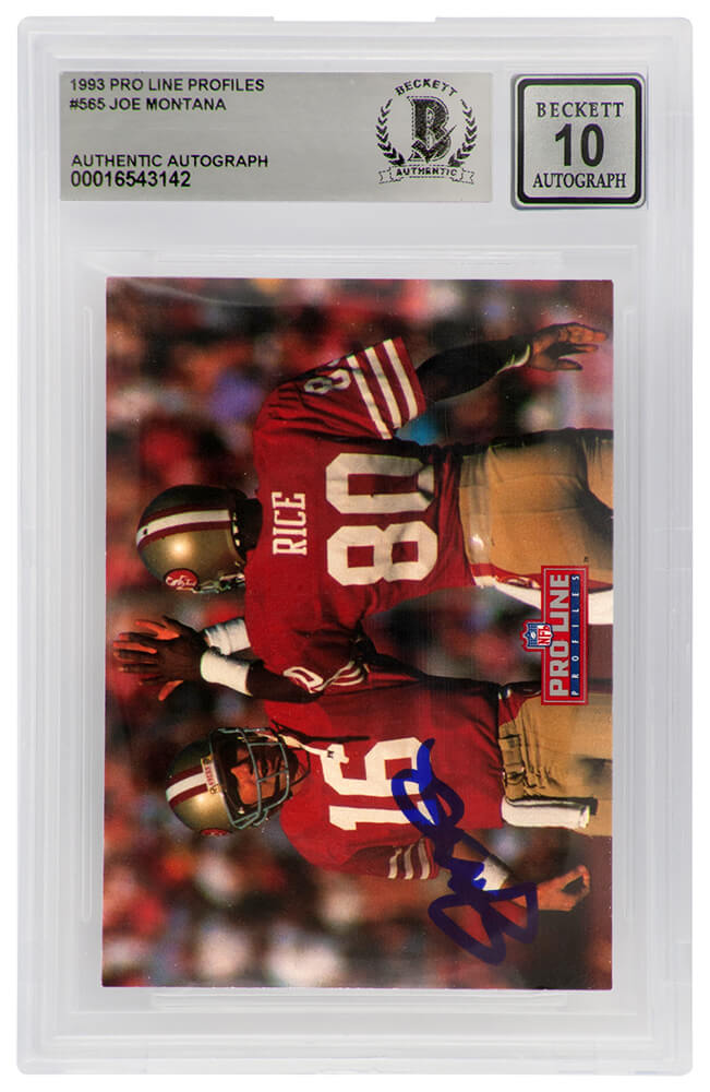 Joe Montana San Francisco 49ers Autographed 1993 Pro Line Profiles Football-Powers Sports Memorabilia