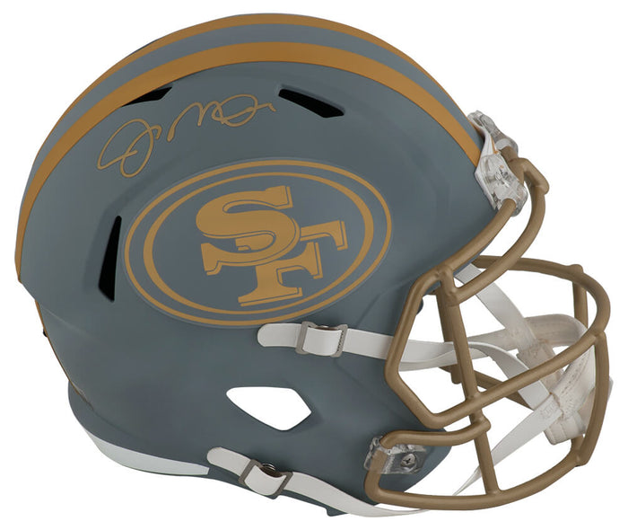 Joe Montana Autographed San Francisco 49ers SLATE Riddell Full Size Speed Replica Helmet - (Fanatics)-Powers Sports Memorabilia