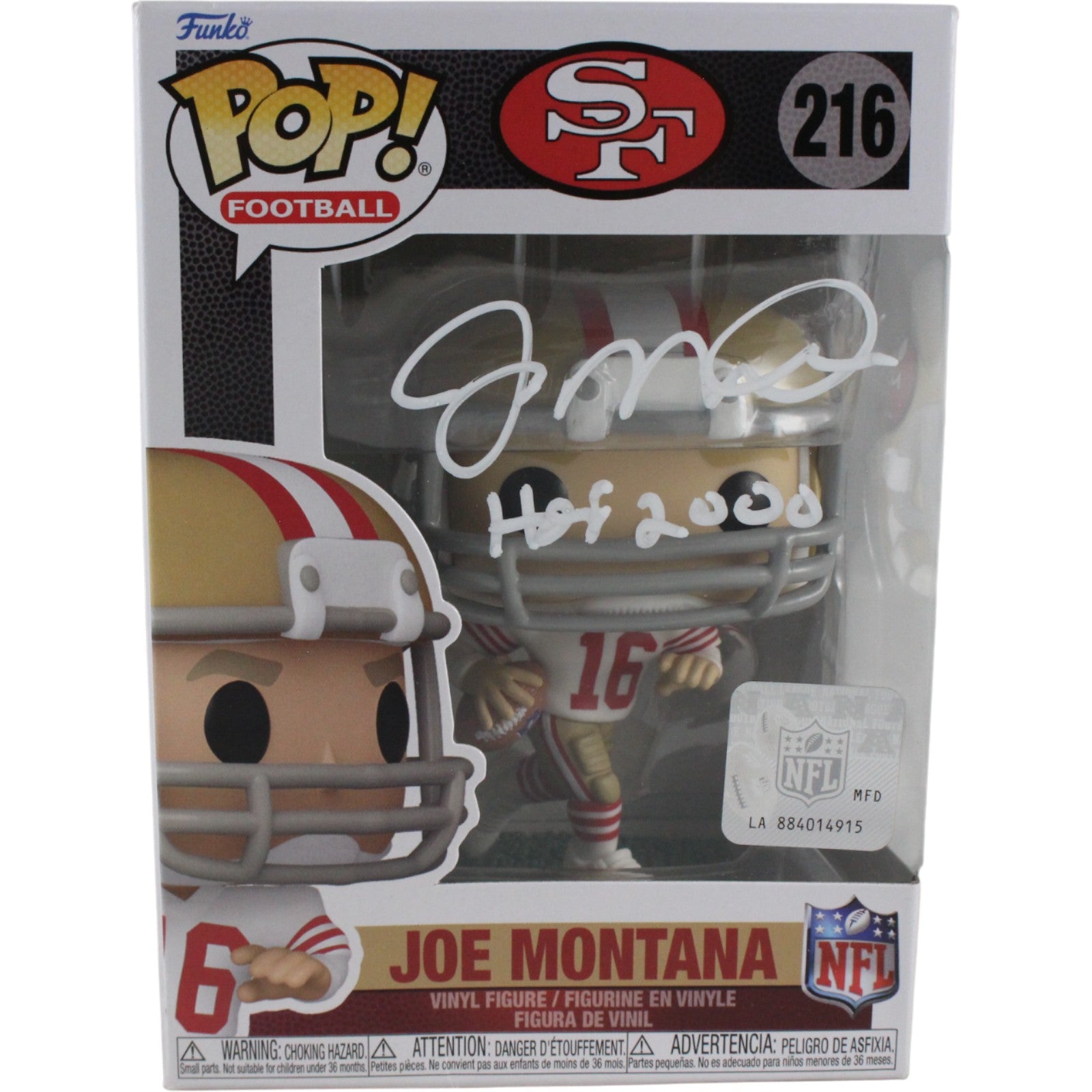 Joe Montana San Francisco 49ers Signed Funko Pop - Funko Pop! #216 HOF Fanatics-Powers Sports Memorabilia