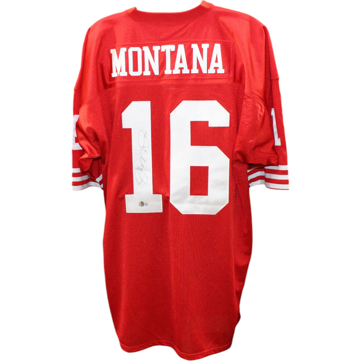 Joe Montana San Francisco 49ers Signed Jersey - M&N 56 Red Beckett Beckett