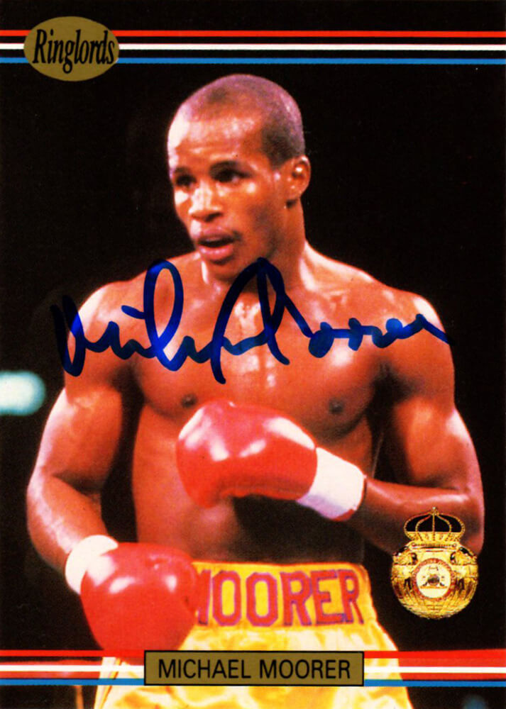 Michael Moorer Autographed 1991 Ringlords Boxing Trading Card #14-Powers Sports Memorabilia