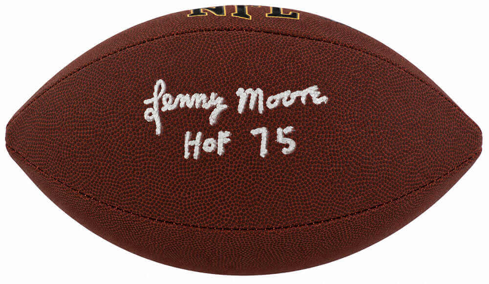 Lenny Moore Autographed Wilson Super Grip F/S NFL Football w/ HOF 75-Powers Sports Memorabilia