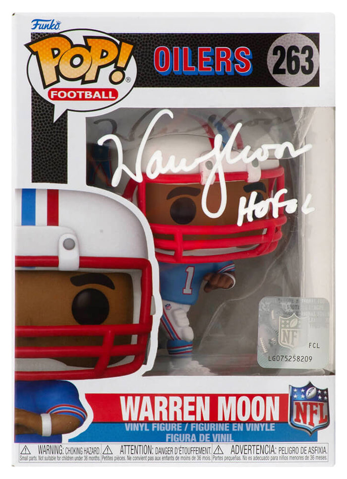 Warren Moon Houston Oilers Autographed Warren Moon Funko Pop #263 w/ HOF 06-Powers Sports Memorabilia