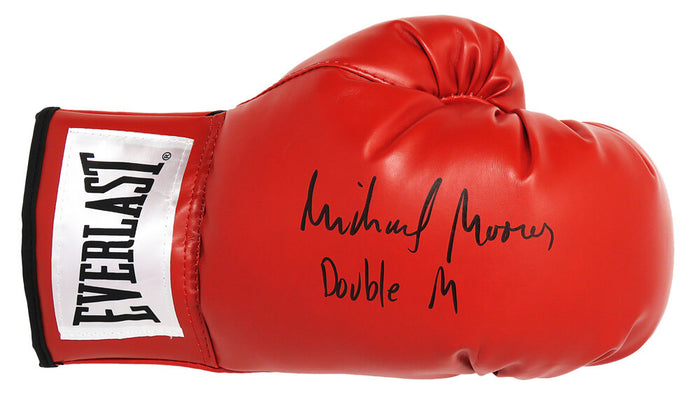 Michael Moorer Autographed Everlast Red Boxing Glove with Double M-Powers Sports Memorabilia