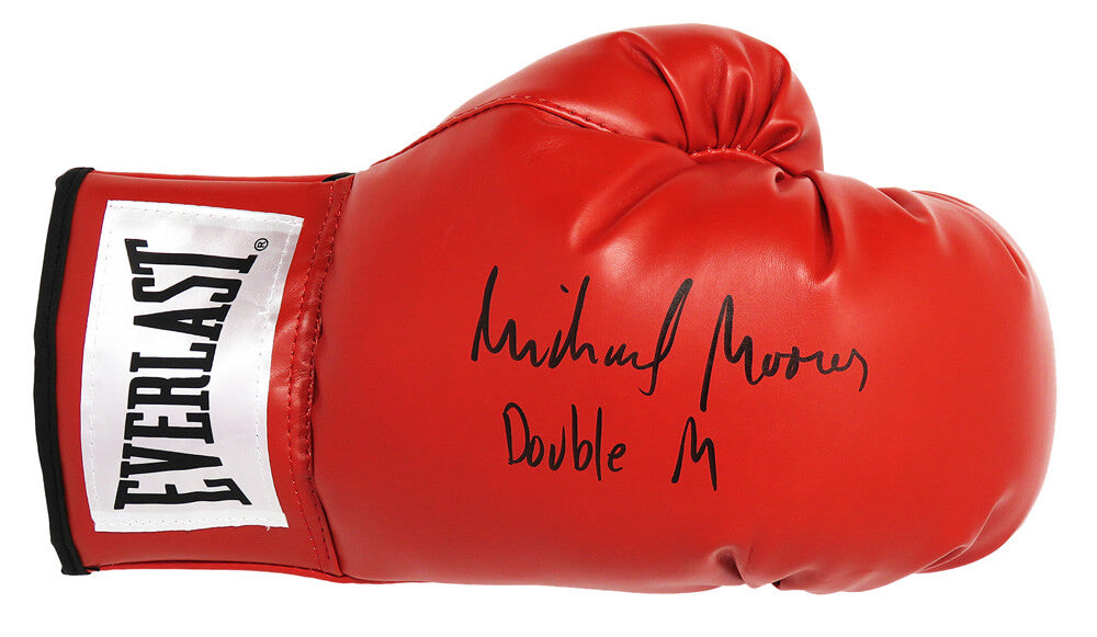 Michael Moorer Autographed Everlast Red Boxing Glove with Double M-Powers Sports Memorabilia