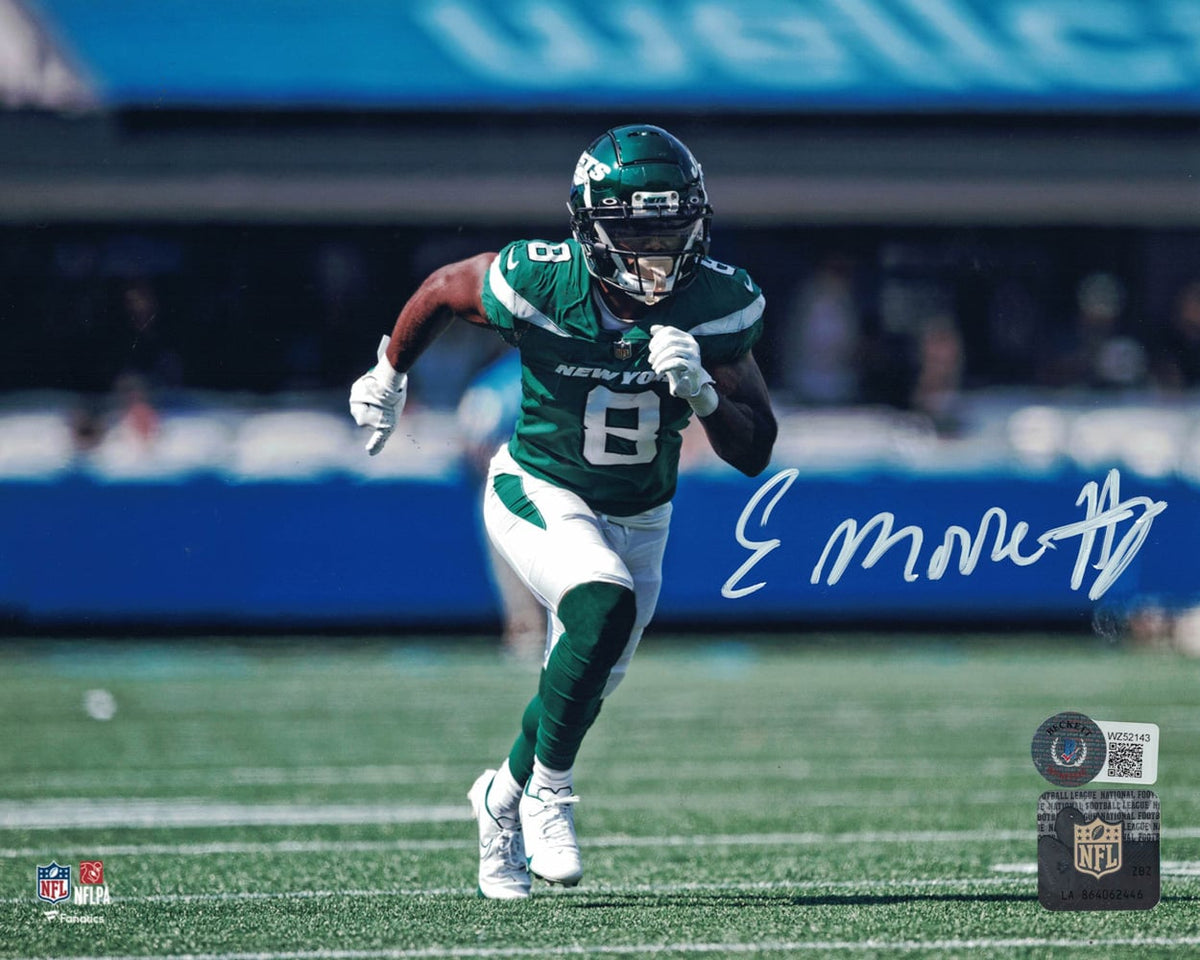 Elijah Moore Signed New York Jets 8x10 Photo – Beckett Authenticated-Powers Sports Memorabilia