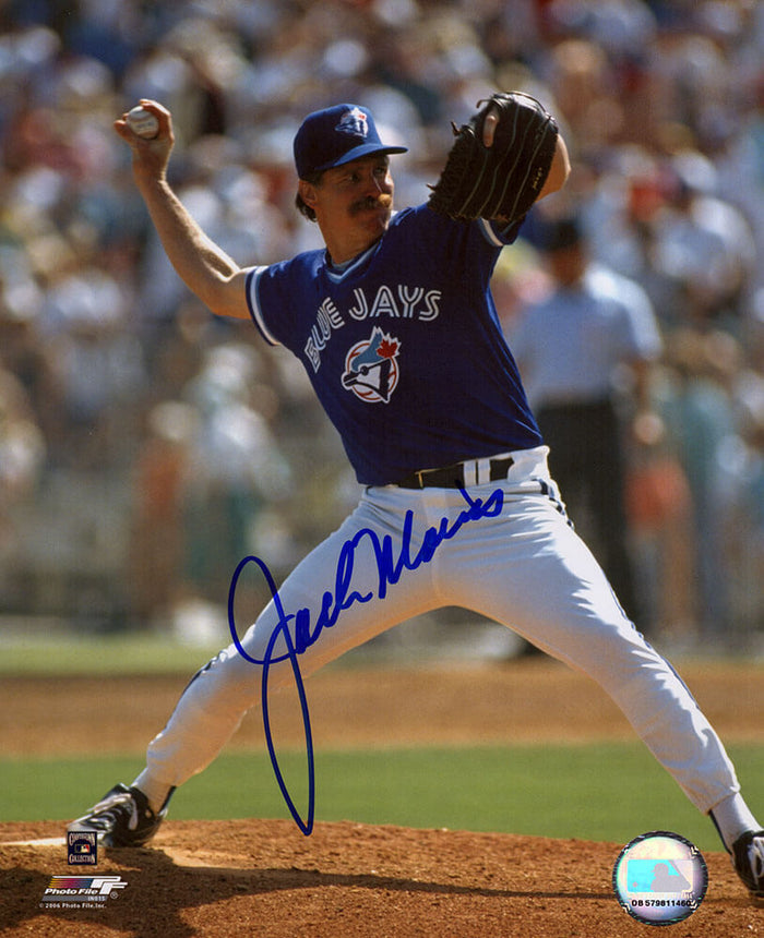 Jack Morris Autographed Toronto Blue Jays Pitching 8x10 Photo-Powers Sports Memorabilia