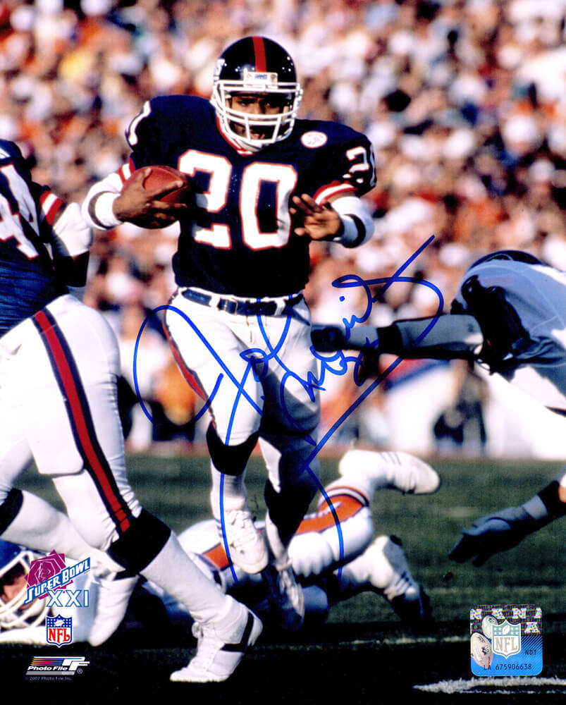 Joe Morris Autographed New York Giants Action 8x10 Photo-Powers Sports Memorabilia