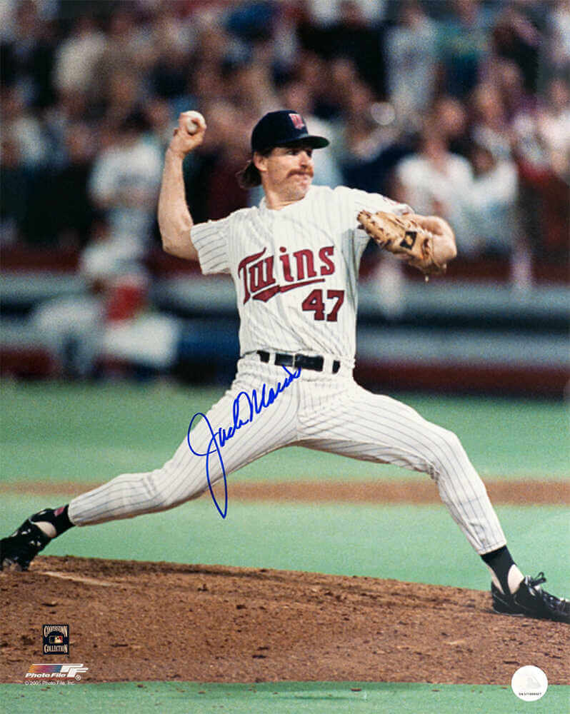 Jack Morris Minnesota Twins Autographed Pitching Action 16x20 Photo-Powers Sports Memorabilia