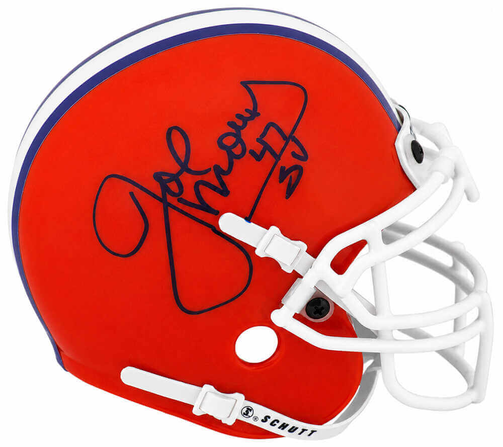 Joe Morris Autographed Syracuse Schutt Mini Helmet-Powers Sports Memorabilia