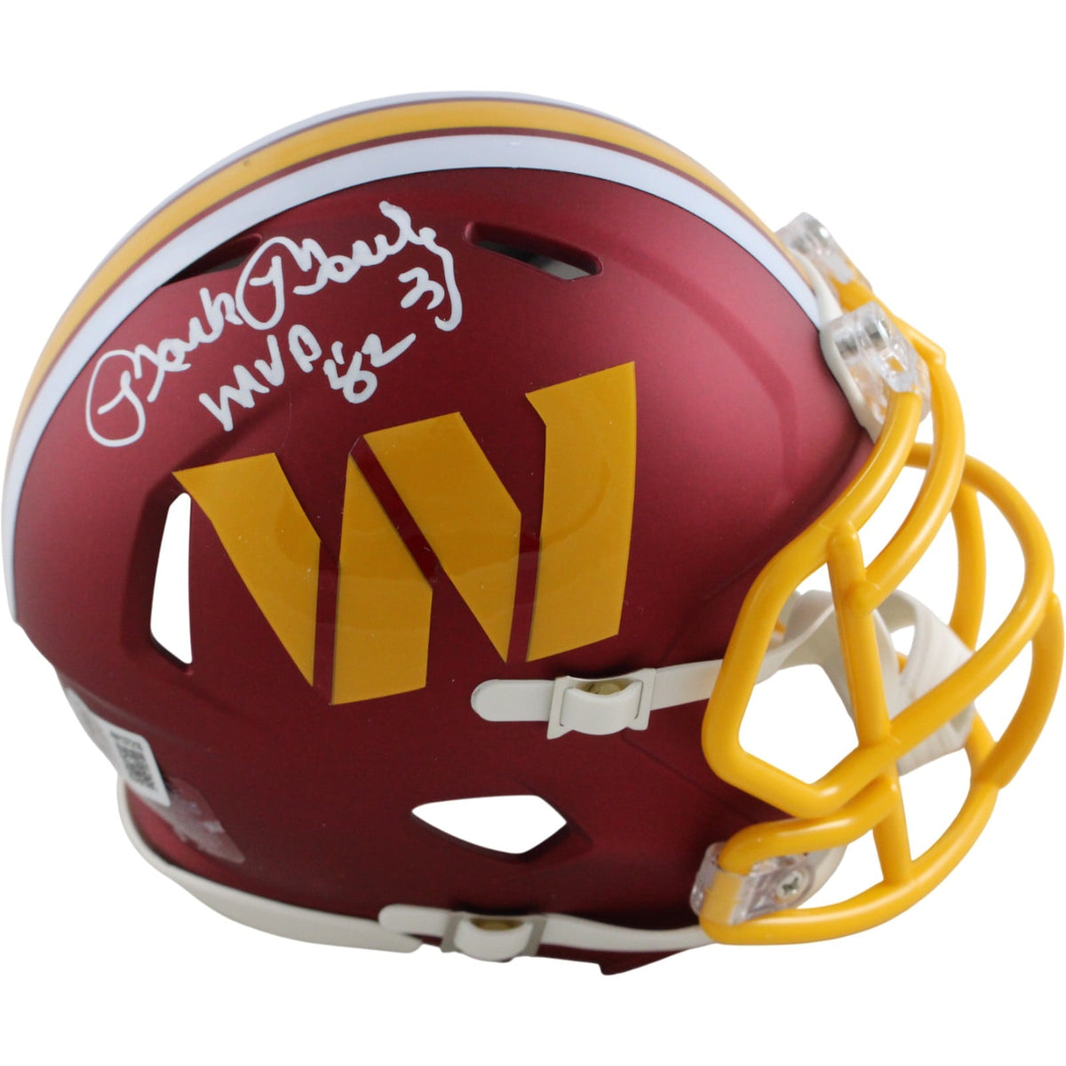 Mark Moseley Signed Washington Redskins 25 Alt Mini Helmet 82 MVP – Beckett Authenticated-Powers Sports Memorabilia