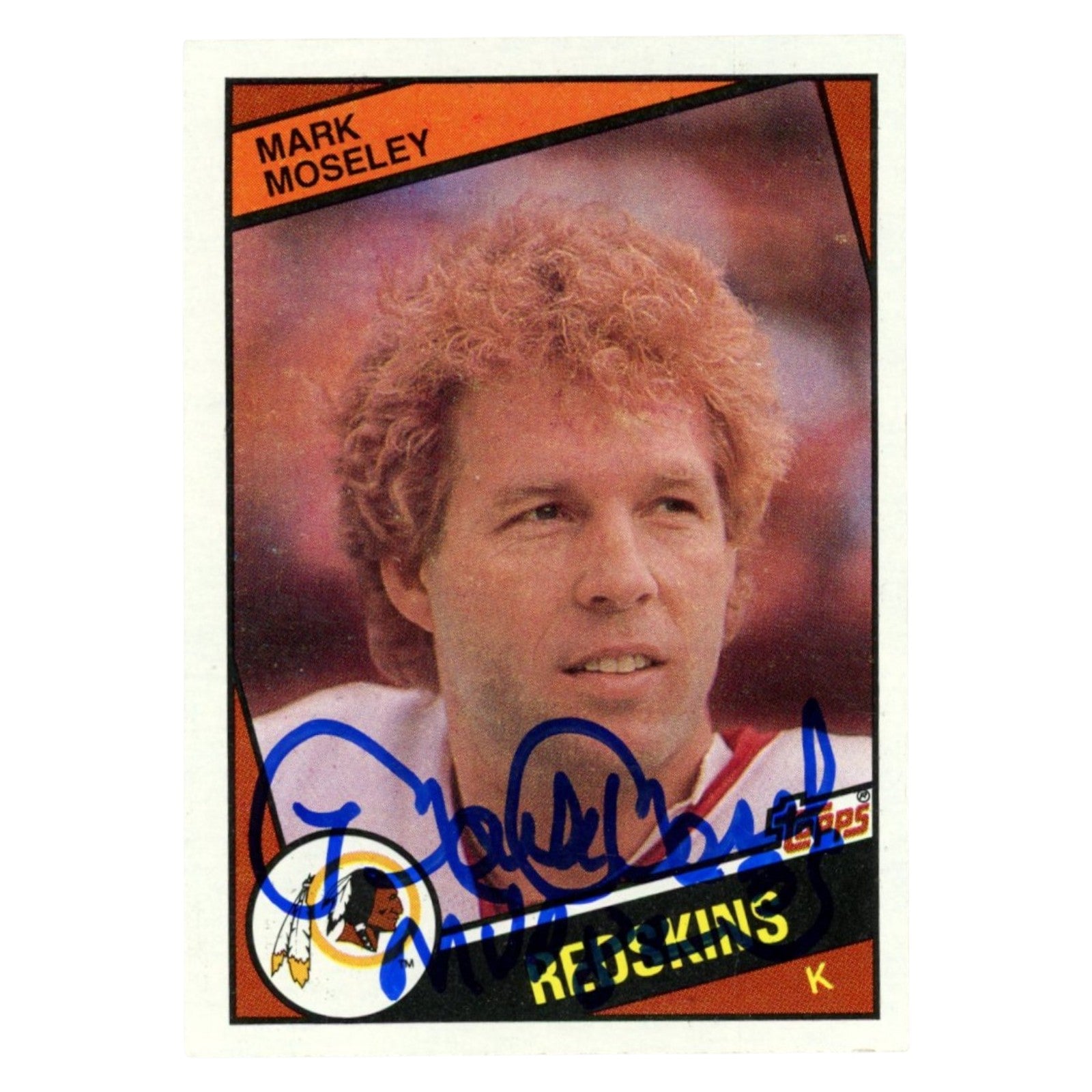 Mark Moseley Washington Redskins Trading Signed Card Beckett Witness 54733 Beckett-Powers Sports Memorabilia