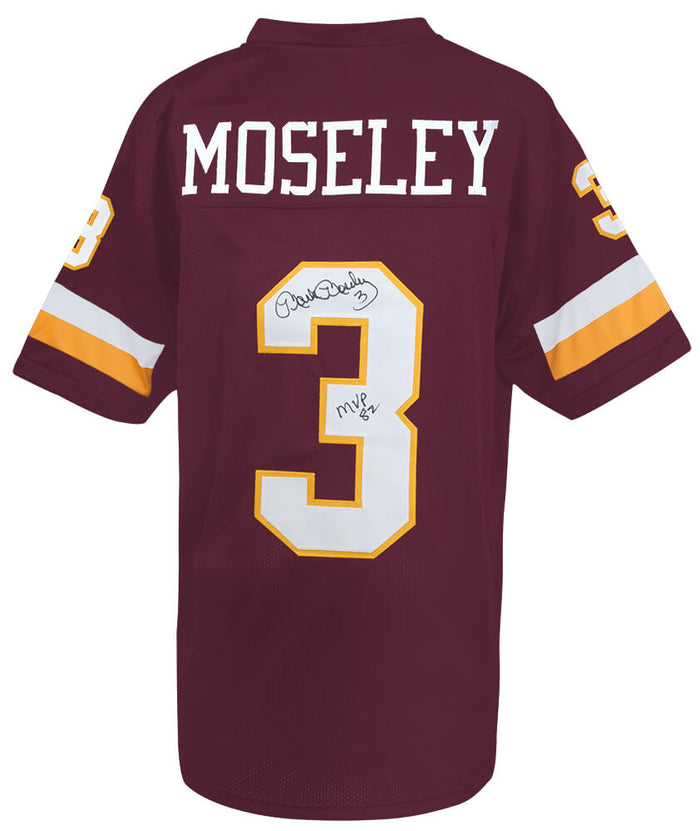 Mark Moseley Autographed Maroon Throwback Custom Football Jersey with MVP'82-Powers Sports Memorabilia