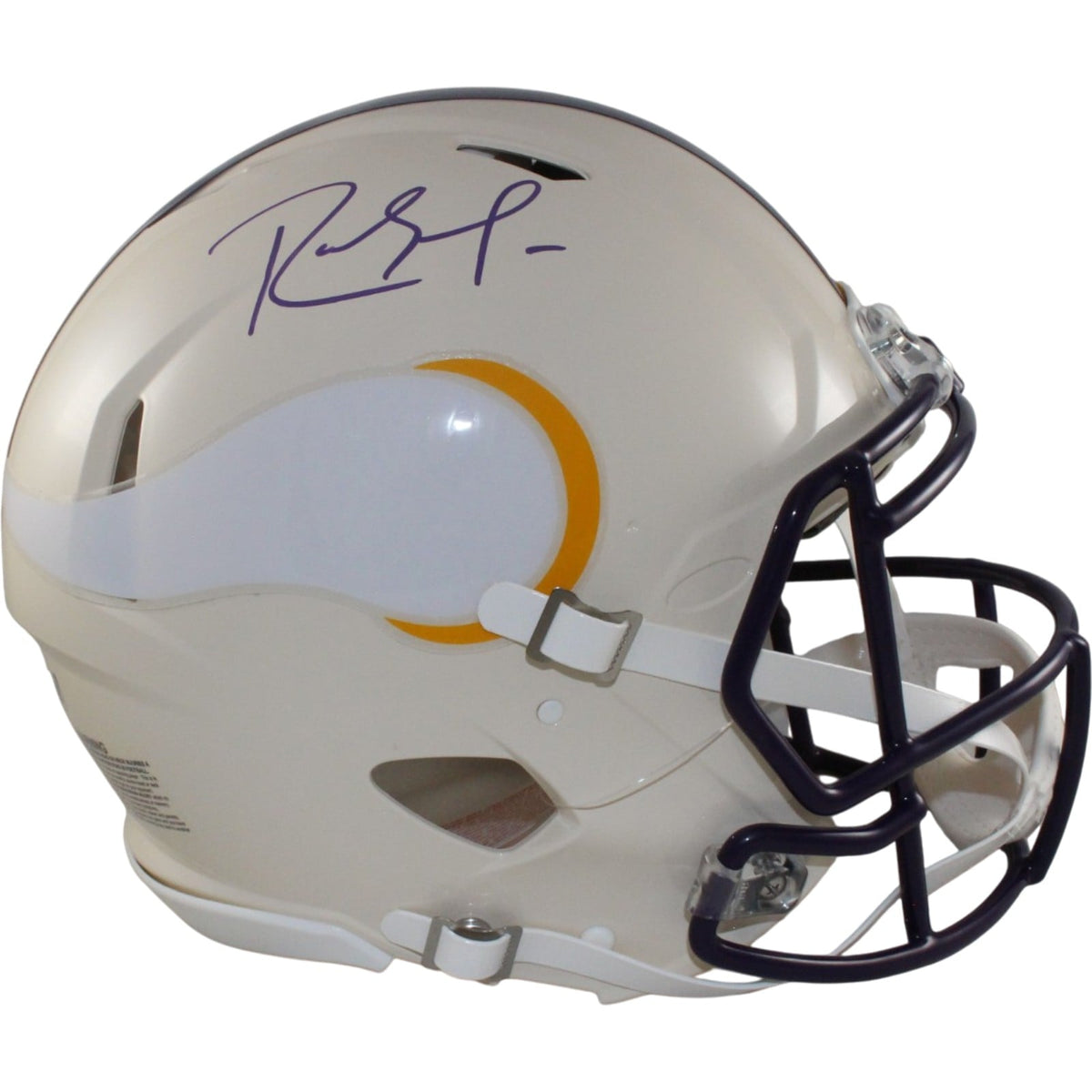 Randy Moss Signed Minnesota Vikings Authentic Retro Helmet – Beckett Authenticated-Powers Sports Memorabilia