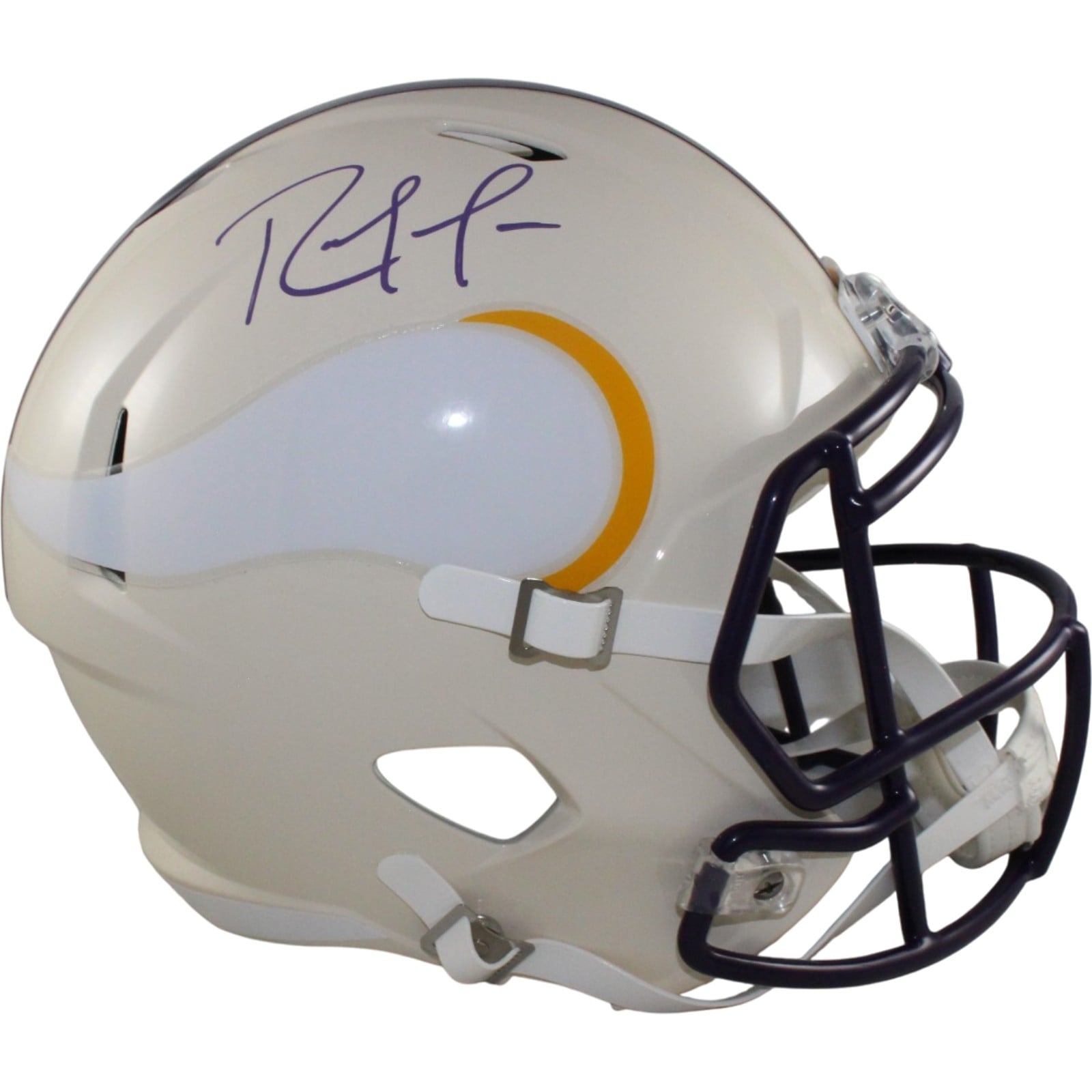 Randy Moss Signed Minnesota Vikings Full-Size Retro Helmet – Beckett Authenticated-Powers Sports Memorabilia