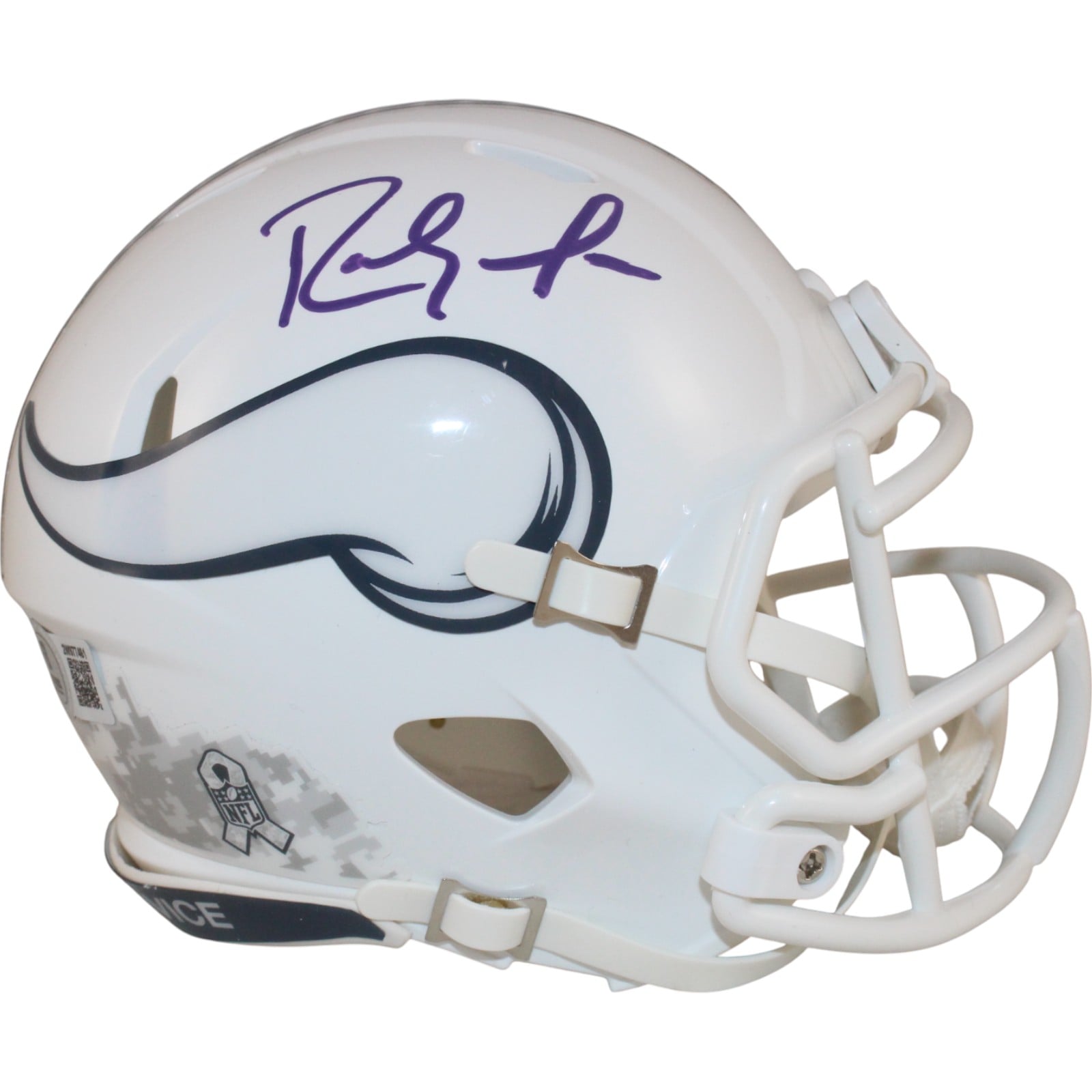 Randy Moss Signed Minnesota Vikings Mini Helmet 24 STS – Beckett Authenticated-Powers Sports Memorabilia