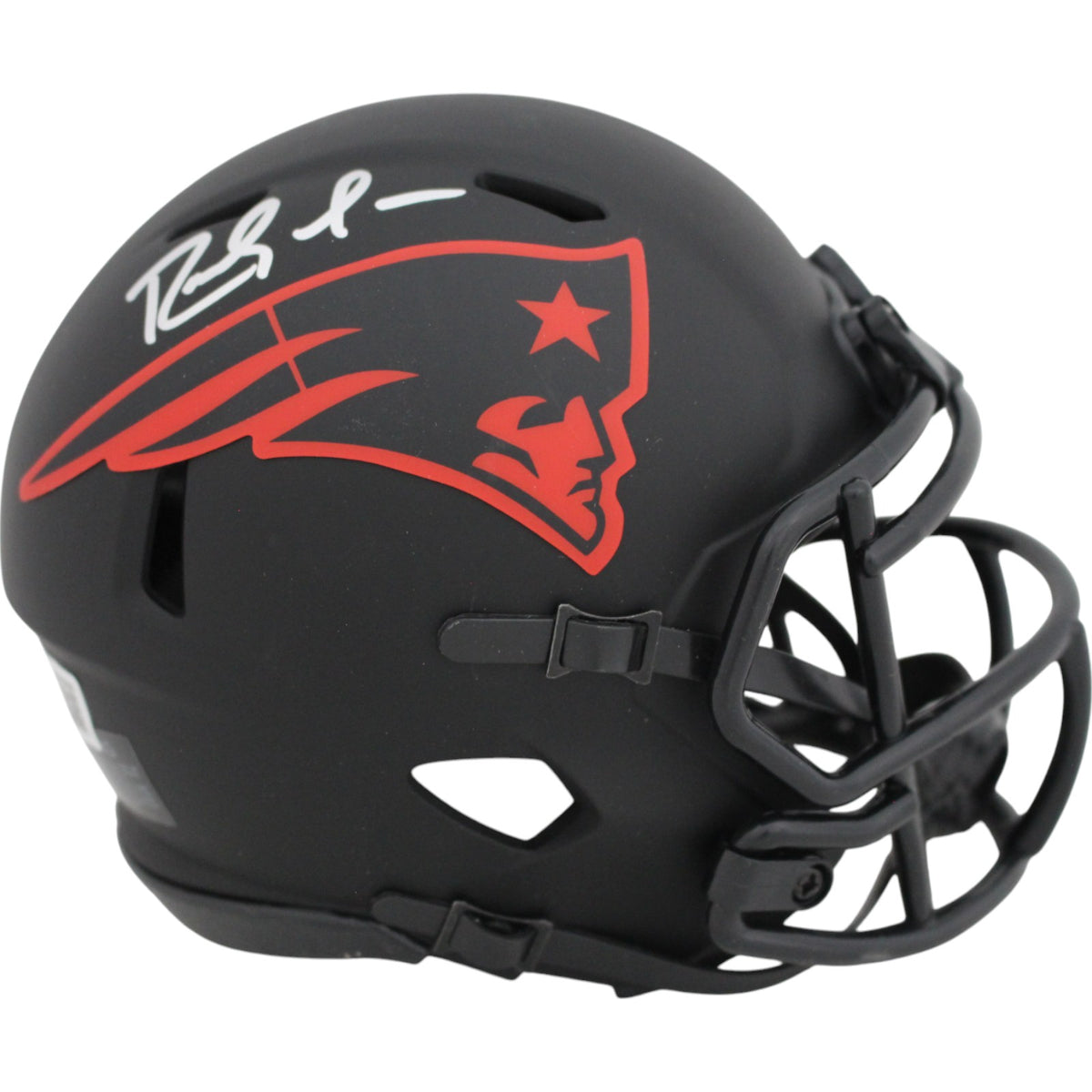 Randy Moss New England Patriots Eclipse Signed Mini Helmet-Powers Sports Memorabilia