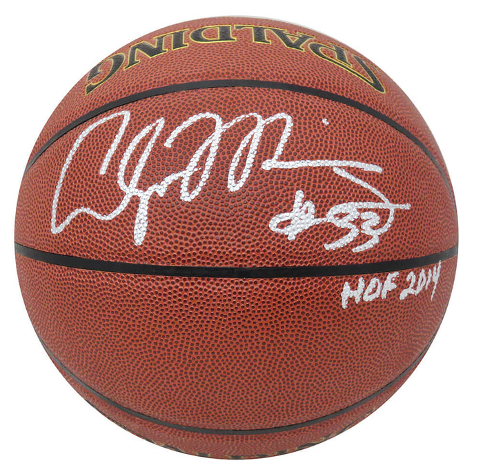 Alonzo Mourning Autographed Spalding NBA Indoor/Outdoor Basketball-Powers Sports Memorabilia