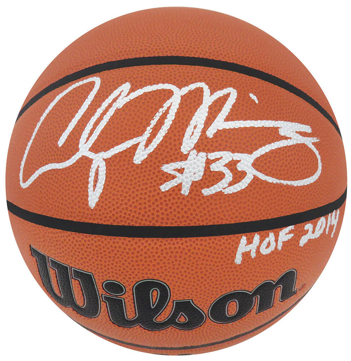Alonzo Mourning Autographed Wilson Indoor/Outdoor NBA Basketball with HOF 2014-Powers Sports Memorabilia