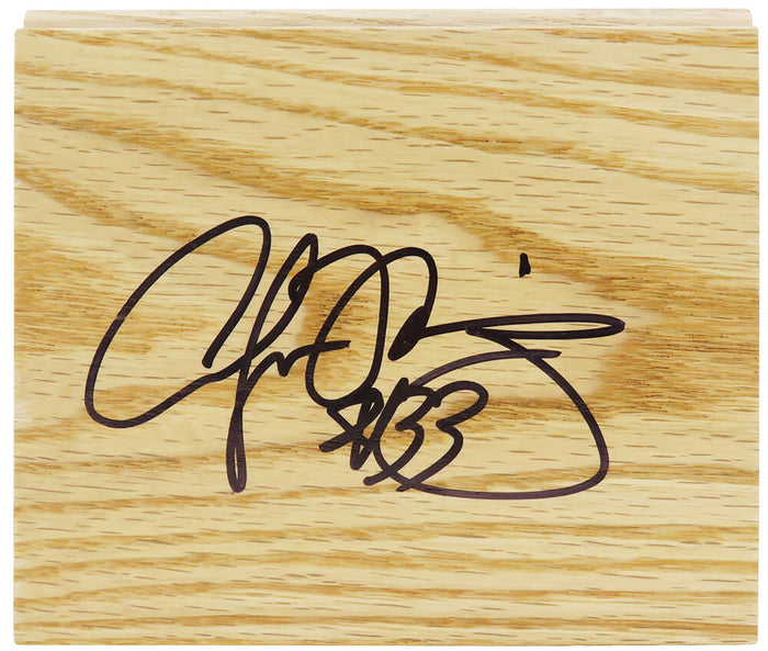 Alonzo Mourning Autographed 5x6 Wood Floor Piece-Powers Sports Memorabilia