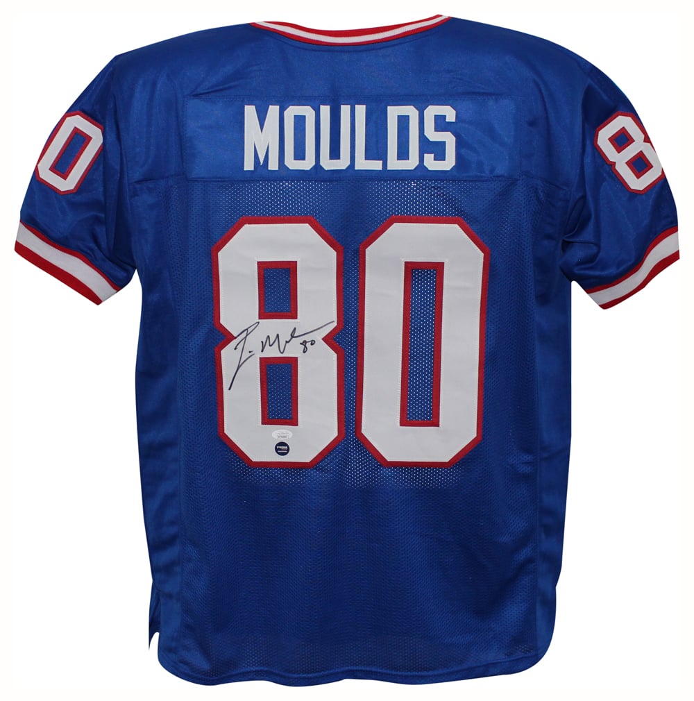 Eric Moulds Signed Pro Style Blue XL Jersey Bills Mafia – JSA Authenticated-Powers Sports Memorabilia