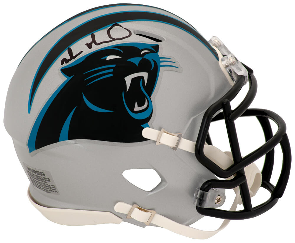 Muhsin Muhammad Autographed Carolina Panthers Riddell Speed Mini Helmet-Powers Sports Memorabilia