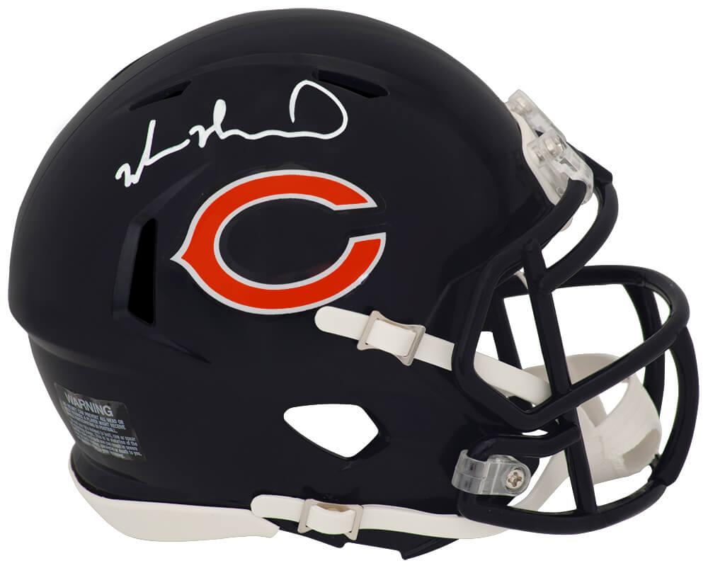 Muhsin Muhammad Autographed Chicago Bears Riddell Speed Mini Helmet-Powers Sports Memorabilia