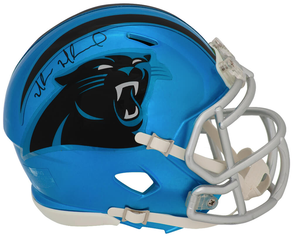 Muhsin Muhammad Carolina Panthers Autographed FLASH Riddell Mini Helmet-Powers Sports Memorabilia