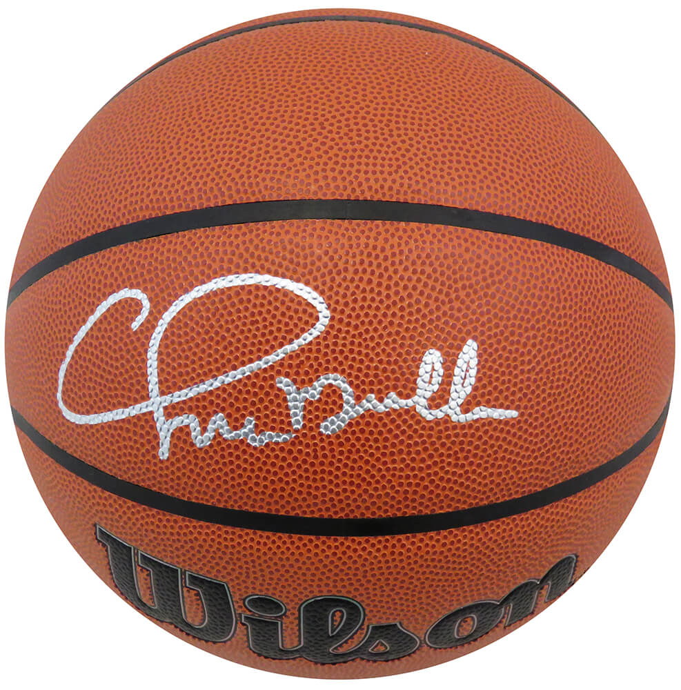 Chris Mullin Autographed Wilson Indoor/Outdoor NBA Basketball-Powers Sports Memorabilia
