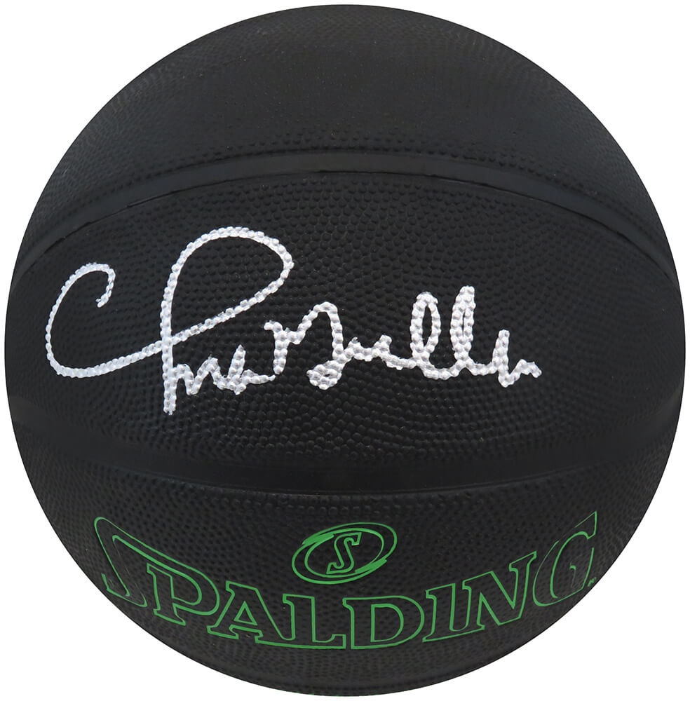 Chris Mullin Autographed Spalding Phantom Black NBA Basketball-Powers Sports Memorabilia