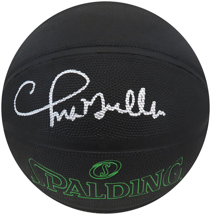Chris Mullin Autographed Spalding Phantom Black NBA Basketball-Powers Sports Memorabilia