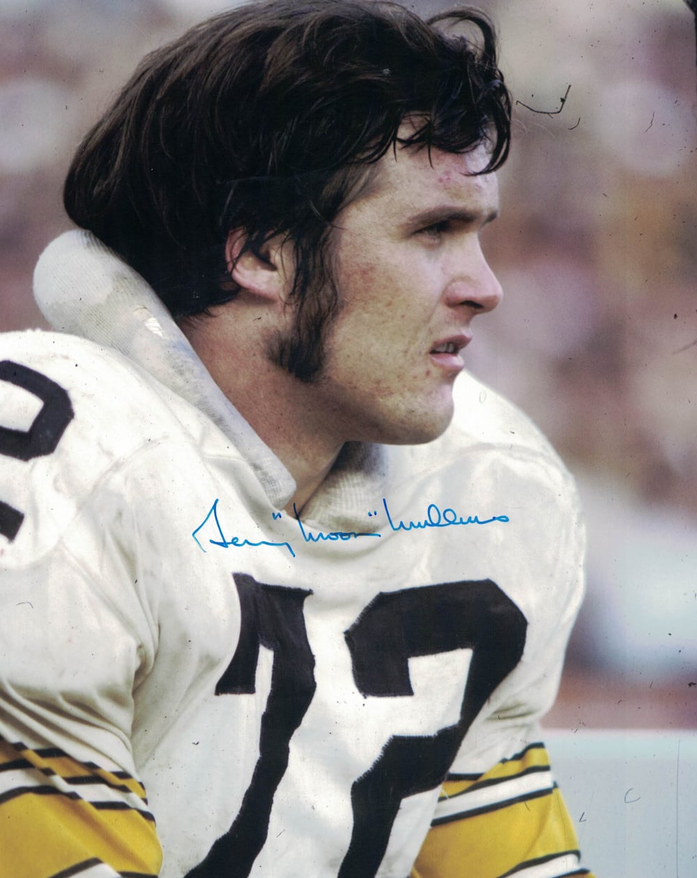 Gerry Moon Mullins Pittsburgh Steelers Signed 8x10 Photo-Powers Sports Memorabilia