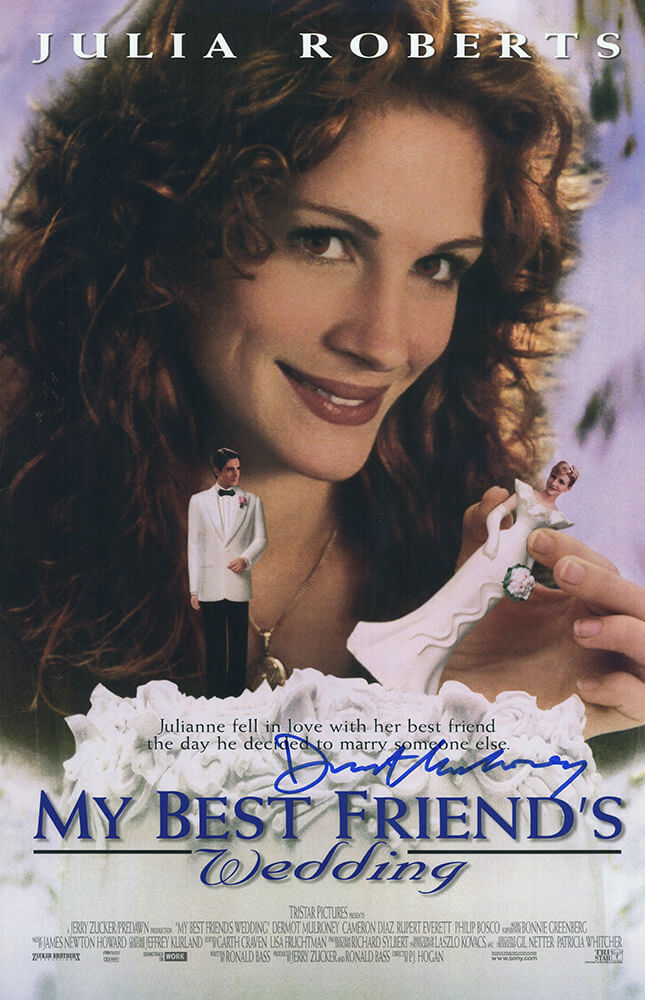 Dermot Mulroney Autographed My Best Friends Wedding 11x17 Movie Poster-Powers Sports Memorabilia