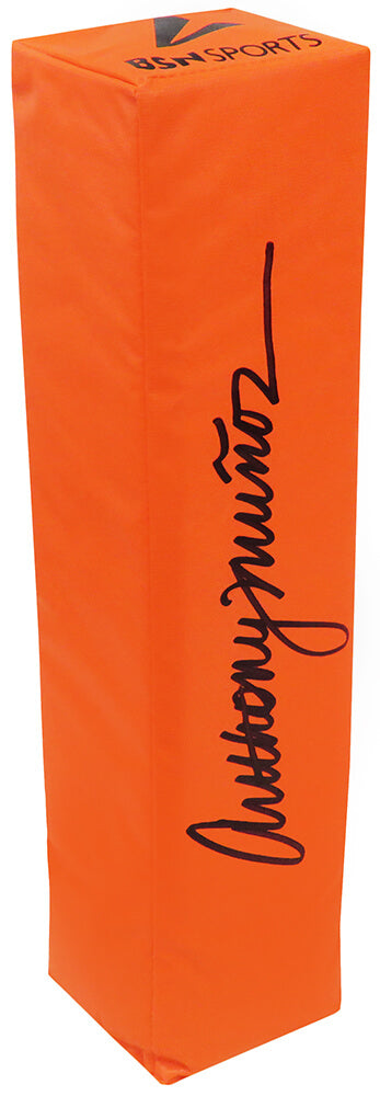 Anthony Munoz Autographed Orange Endzone Football Pylon