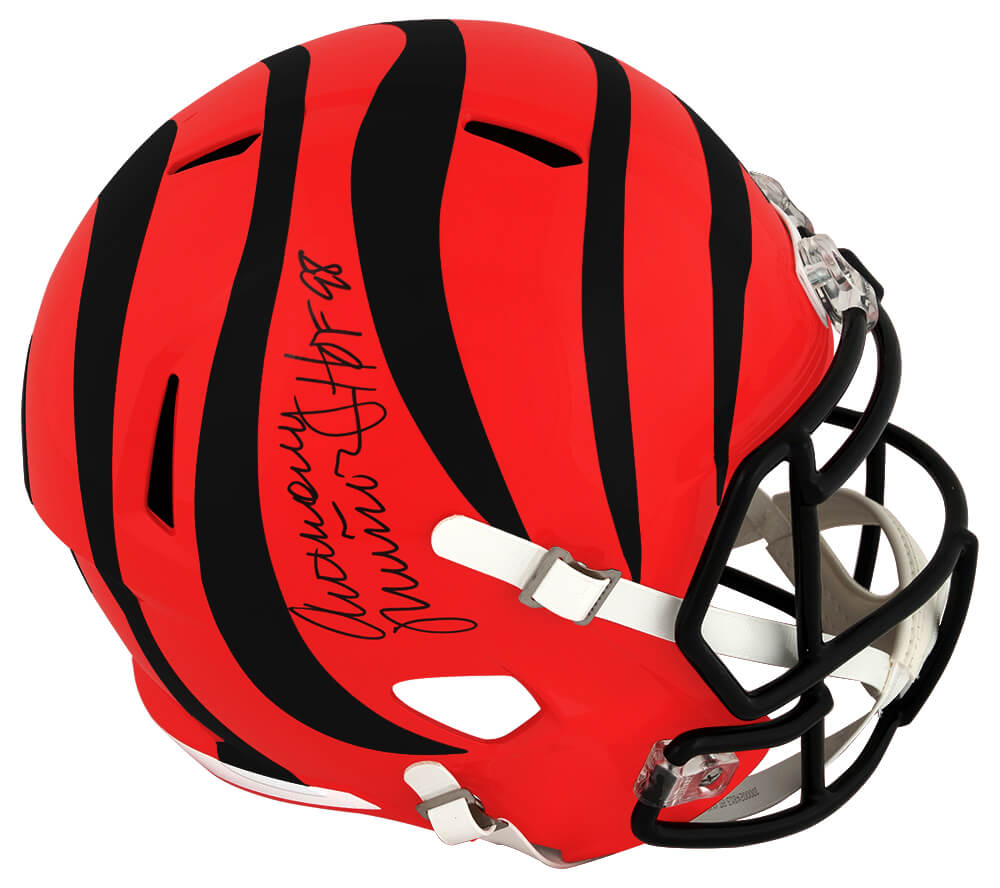Anthony Munoz Cincinnati Bengals Autographed Full Size Riddell Replica Helmet