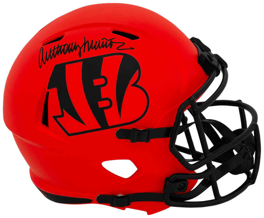 Anthony Munoz Autographed Cincinnati Bengals RAVE Riddell Full Size Speed Replica Helmet-Powers Sports Memorabilia