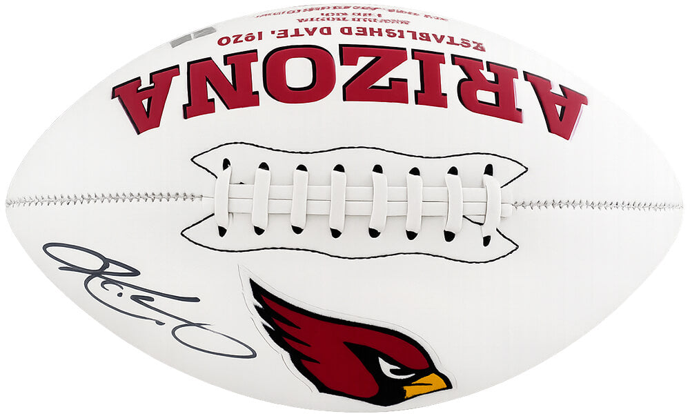 Kyler Murray Autographed Arizona Cardinals Jarden White Logo Football - (Fanatics)-Powers Sports Memorabilia