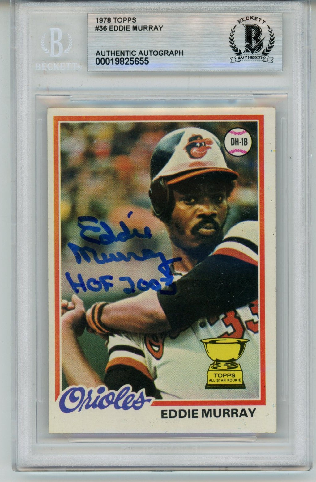 Eddie Murray Baltimore Orioles Signed Card - 1978 Topps #36 w/HOF Slab Beckett Beckett - 57100-Powers Sports Memorabilia