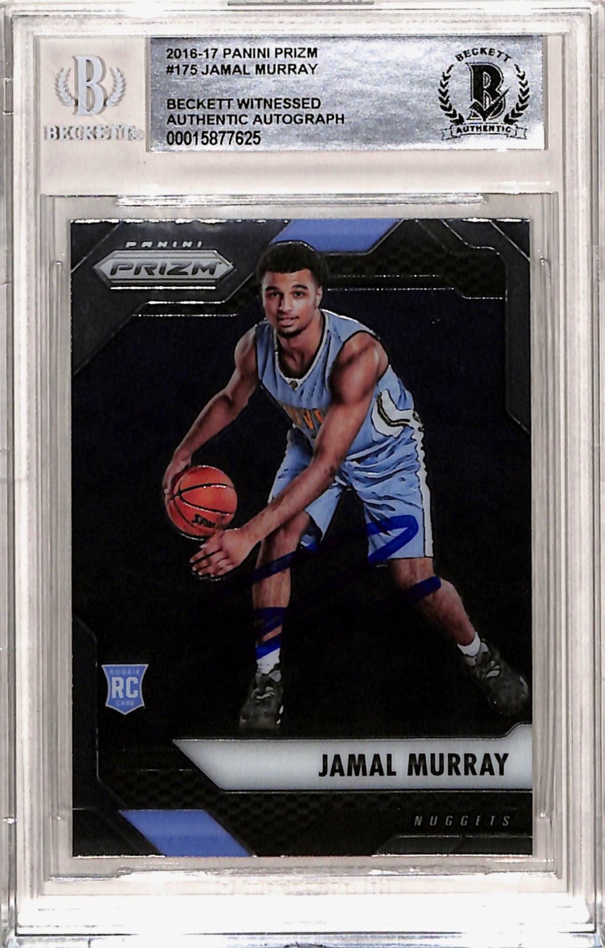 Jamal Murray 2016 Prizm #175 Trading Signed Card Slab-Powers Sports Memorabilia