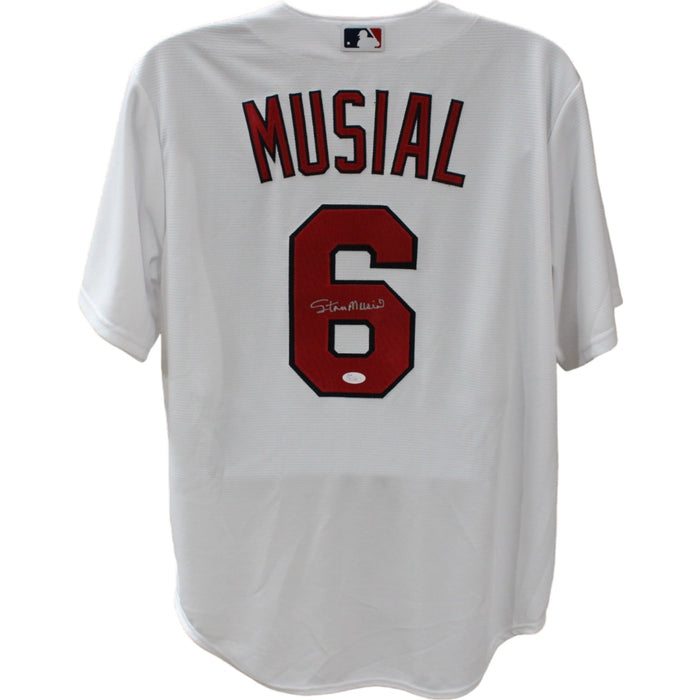 Stan Musial Signed St. Louis Cardinals White Majestic Jersey – JSA Authenticated-Powers Sports Memorabilia