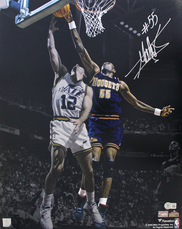 Dikembe Mutombo Signed Denver Nuggets 16x20 Photo – Beckett Authenticated-Powers Sports Memorabilia