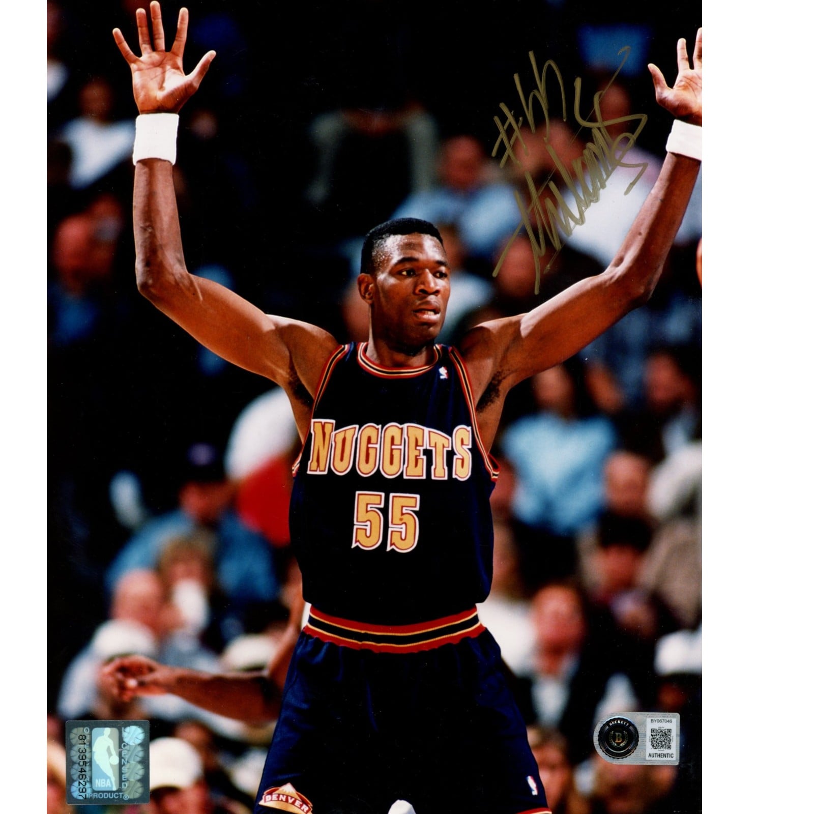 Dikembe Mutombo Hand-Signed Denver Nuggets 8x10 Photo – Beckett Authenticated-Powers Sports Memorabilia