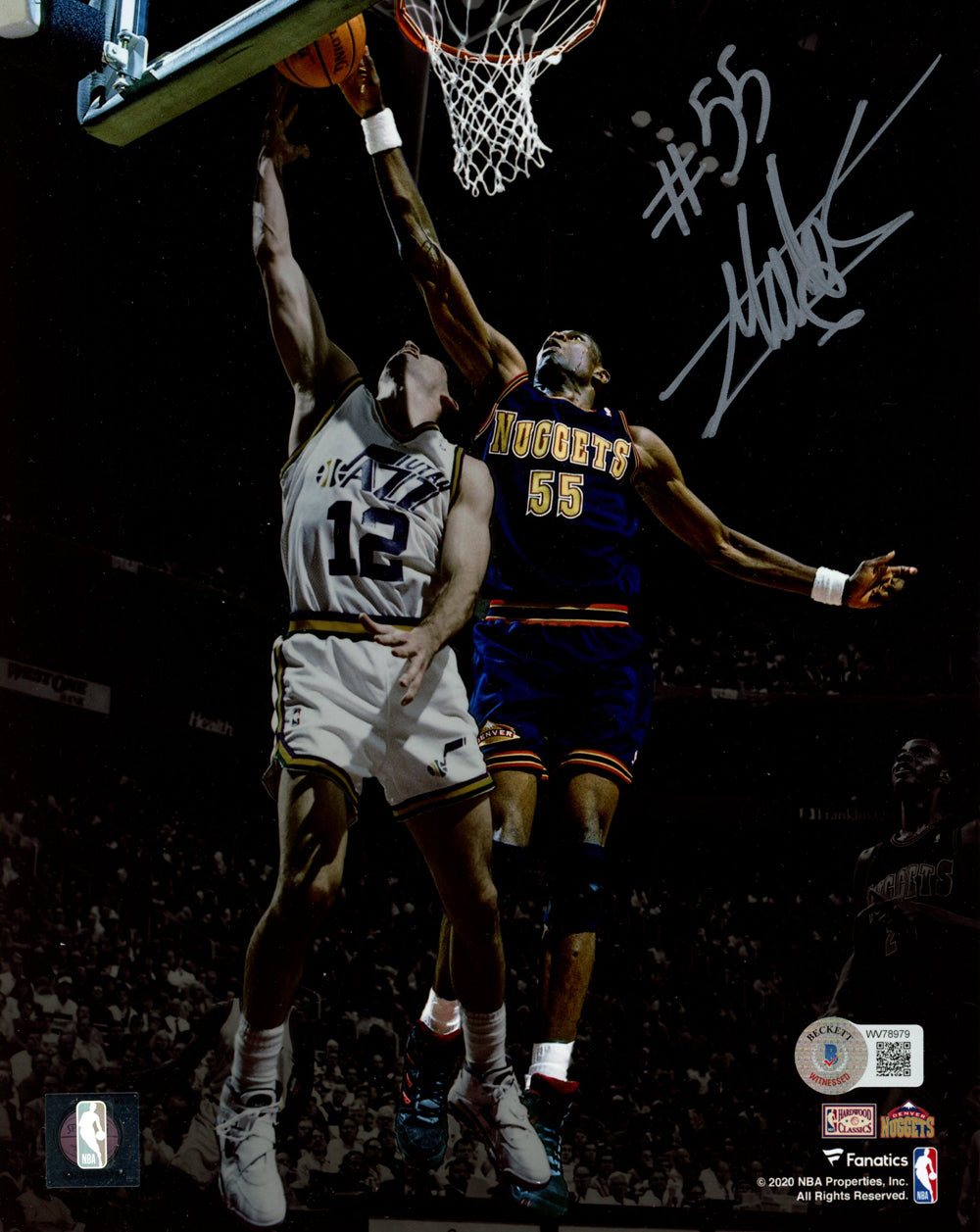Dikembe Mutombo Denver Nuggets Signed 8x10 Photo – Beckett Authenticated-Powers Sports Memorabilia