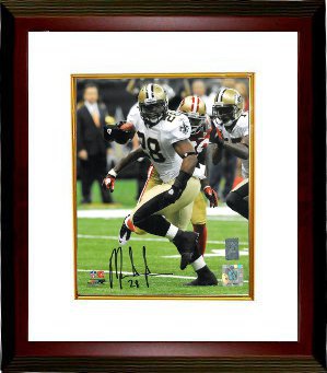 Mark Ingram Autographed New Orleans Saints 8 x 10 Photograph Custom Framing - Ingram Hologram - CTBL_MW10276-Powers Sports Memorabilia