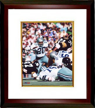 Mel Renfro Autographed Dallas Cowboys 8 x 10 Photograph HOF 96 Custom Framing-Powers Sports Memorabilia