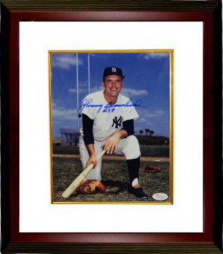 Johnny Blanchard Autographed New York Yankees 8 x 10 Photograph #38 Custom Framing - JSA Hologram-Powers Sports Memorabilia
