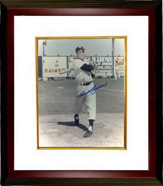 Hank Bauer Autographed New York Yankees Color 8 x 10 Photograph Custom Framing (deceased) - CTBL_MW12840-Powers Sports Memorabilia